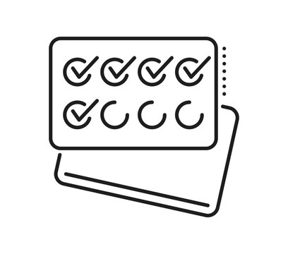 Loyalty card for purchase bonus points collection and exclusive benefit program icon. Loyalty bonus reward card line icon or gift coupon for prize and offer pictogram in store shopping promo offer