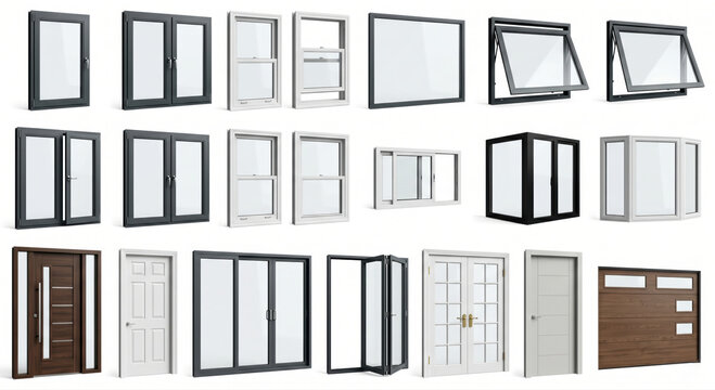 Comprehensive 3D Window and Door Collection for Architecture