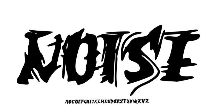 Original handdrawn Alphabet Halloween holiday font, scary type, spooky typeface, dark and awesome. Vector typography horror letters and numbers on creepy.