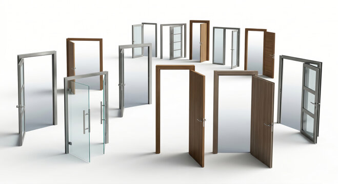 Collection of Open 3D Door Models for Architectural Visualization
