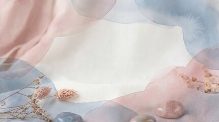 Fototapeta premium soft rose quartz and serenity blue calm mindfulness background with copy space