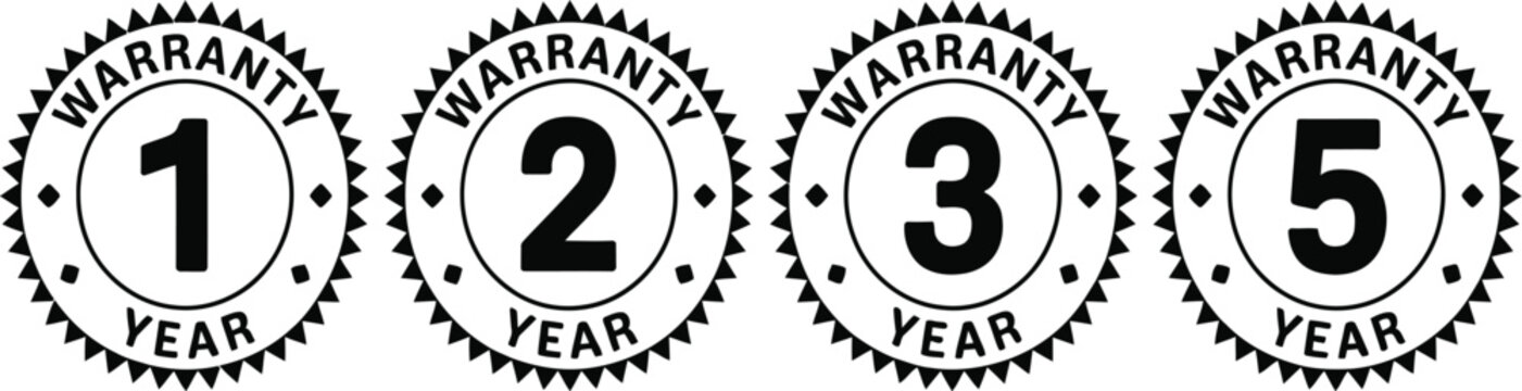 8Warranty Logo Featuring Multi Year Product Protection Guarantee and Trust Badge Vector Design
