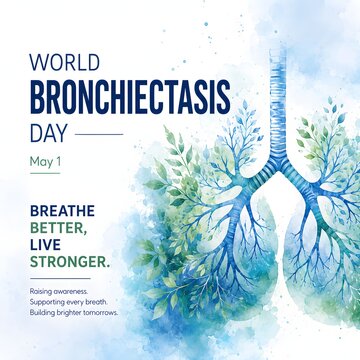 World bronchiectasis day lung illustration