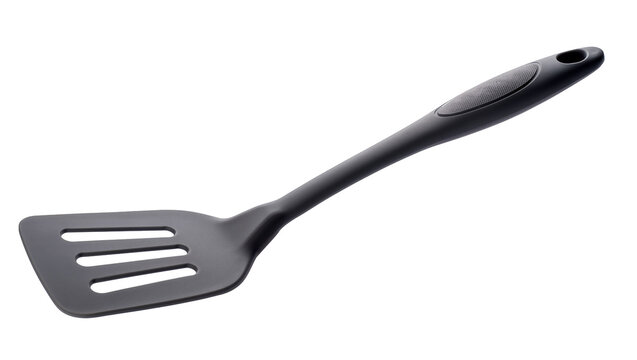 Slotted turner spatula with ergonomic handle