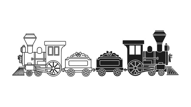 Steam Engine Train Silhouette