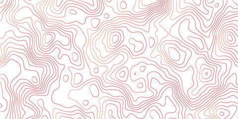 Topographic map contour lines in rose gold create an abstract pattern of elevation and terrain, suggesting geography and scientific data. © Queality Full