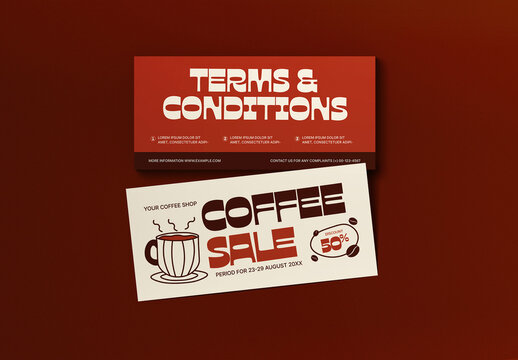 Brown Flat Design Coffee Sale Voucher