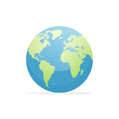 Obraz premium Flat design globe icon isolated