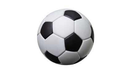 Fototapeta premium Classic soccer ball with black and white pentagonal panels