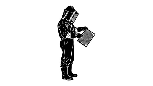 Scientist in Protective Gear: A lone scientist, clad in a full protective suit with a clear face shield, holds a sample or data sheet, standing ready to conduct research or analysis.