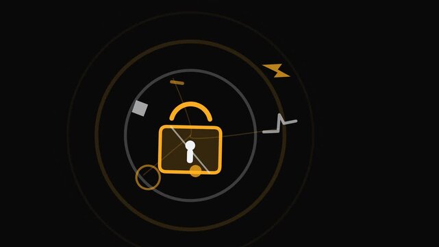 Digital Malware Detection Locked Padlock Dynamic Badge 153
