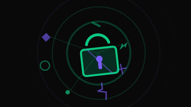 High Risk Ransomware Danger Signal Locked Padlock Vector Warning 190