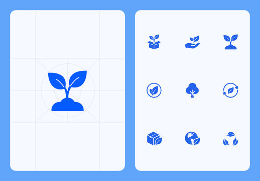 Eco Friendly Sustainability Icons Set