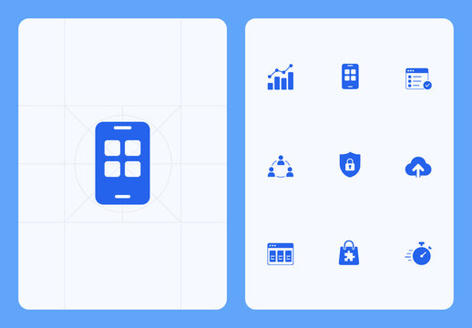 Mobile App Development Icon Set