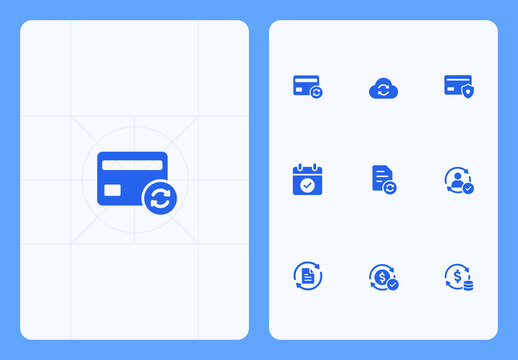 Digital Payment Processing Icon Set