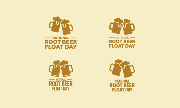 National Root Beer Float Day Celebration Mugs with Frothy Tops Keywords: root beer float