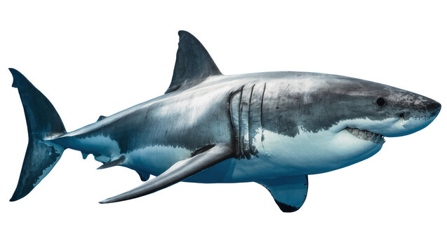 Great White Shark with open mouth showing teeth