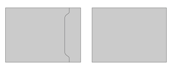 Envelope pillowcase bedding cover front and back view flat sketch fashion illustration. Blank home decor textile mockup template for technical design, interior styling tech pack, and manufacturing. © sigraphics.co