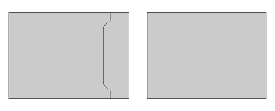 Envelope pillowcase bedding cover front and back view flat sketch fashion illustration. Blank home decor textile mockup template for technical design, interior styling tech pack, and manufacturing.