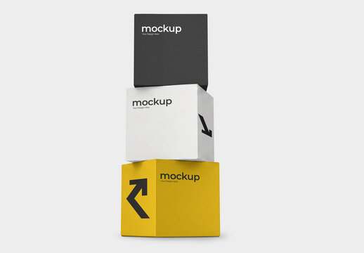 Stacked Boxes Mockup