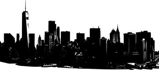 Naklejka premium Buildings silhouette.