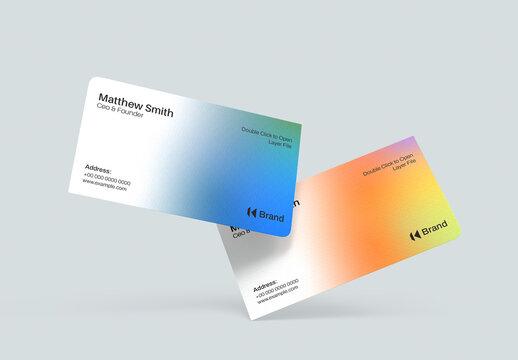 Floating Business Card Mockup