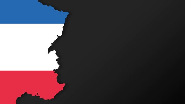 Crimea Map Outline with Flag Representing Geopolitical Territory and Sovereignty.
