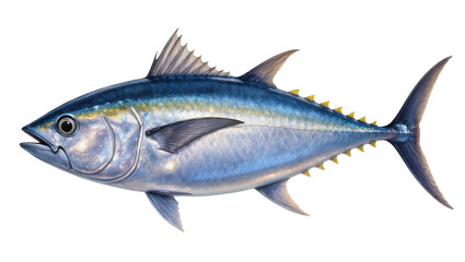 Obraz premium Bluefin tuna fish with yellow finlets and blue fins