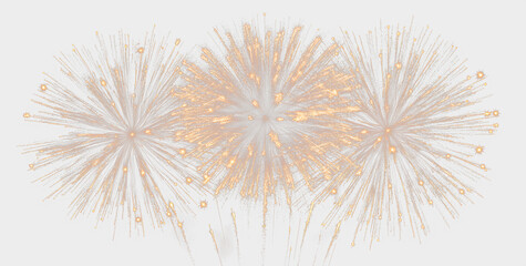 Naklejka premium Colorful Celebration Fireworks Effect Isolated PNG