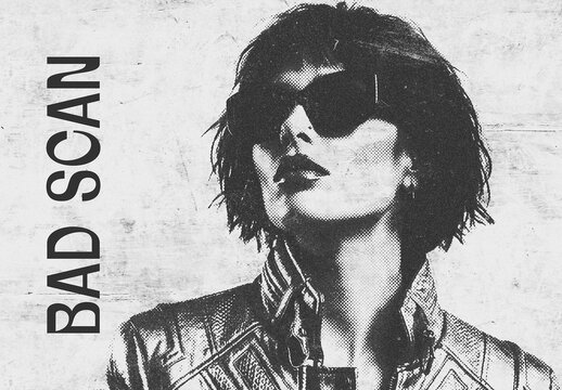 Bad Scan Poster Photo Effect