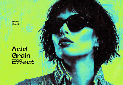 Acid Grain Photo Effect Template