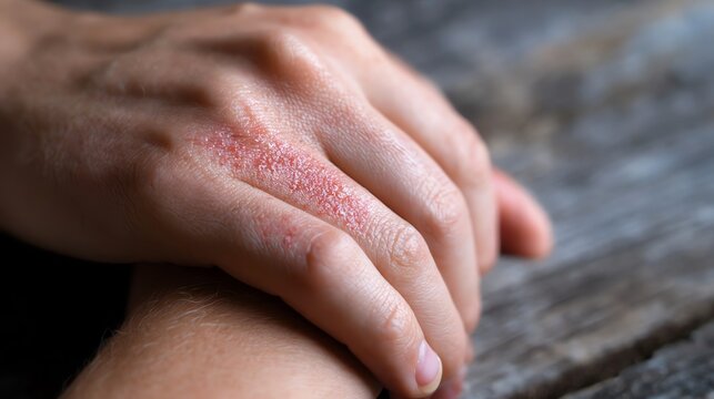 Scratching an Itchy Hand After a Mosquito Bite
