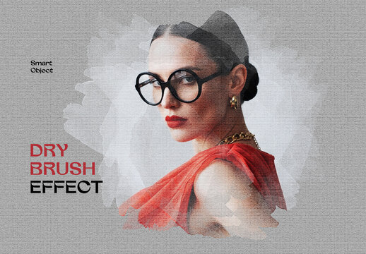 Dry Brush Photo Effect Template