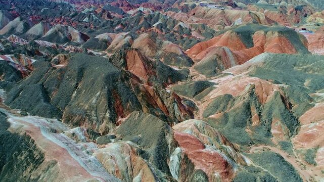 Overlook Yardang Landform Group Scenery Qinghai China