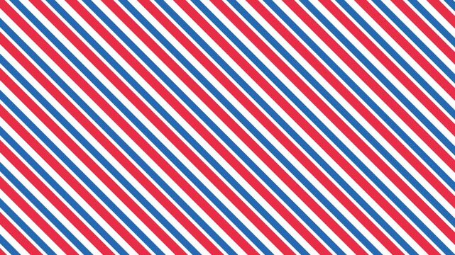 Red White Blue Diagonal Stripes Pattern Background for Patriotic Themes.
