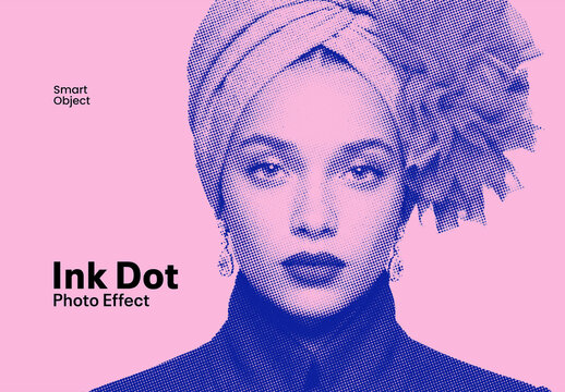Ink Dot Photo Effect Template