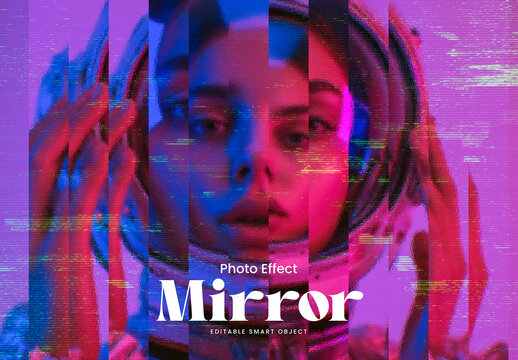 Mirror Glitch Photo Effect