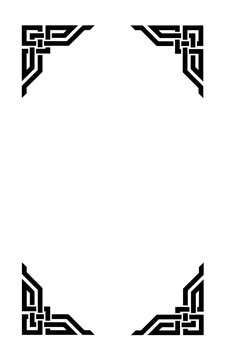 Geometric Nordic Celtic Knot Full Frame Border Art for Framing