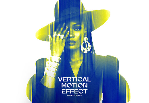 Vertical Motion Blur Photo Effect
