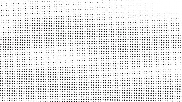 Halftone square pattern background, black and white geometric gradient texture, abstract minimalist vector mesh for modern graphic design