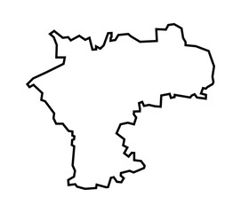 Fototapeta premium Ulyanovsk Oblast Professional Minimalist Gray Outline Vector Map