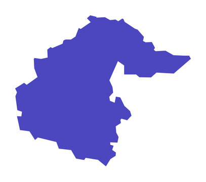 Tyumen Oblast Professional Solid Blue Flat Vector Map Illustration