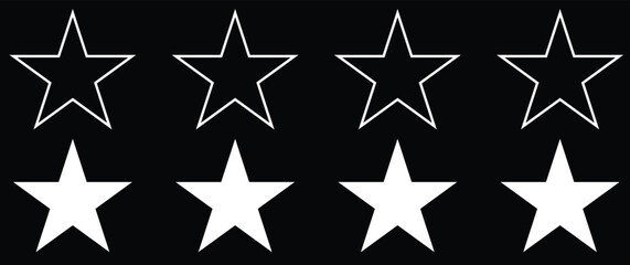Obraz premium Stars icon collection. Different star shapes. Black stars icon set.