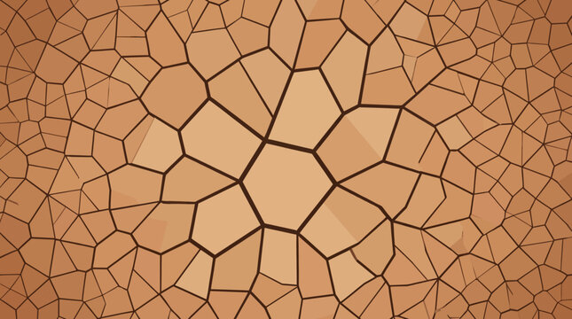 A cracked earth surface exhibits a fractured texture in a dry environment.