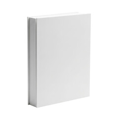 Naklejka premium A single standing blank white book cover for design mockup and branding presentation for your project