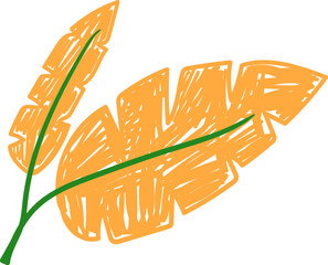 Obraz premium Wheat Ear Sketched Crayon Style
