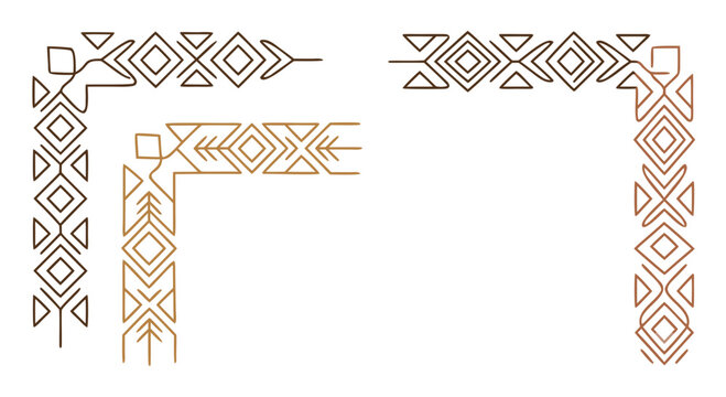 native american beadwork border geometric diamond bands