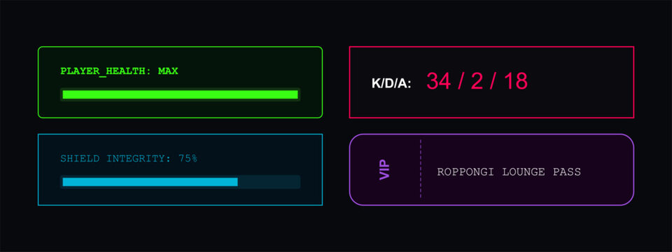 Player health and shield integrity status bars for competitive gaming dashboard.