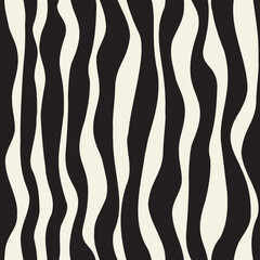 Calm Waves Decorative seamless pattern. Repeating background. Tileable wallpaper print. © MalyskaStudio