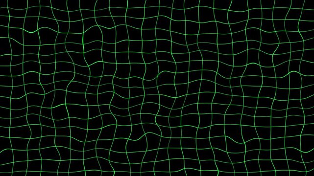 Abstract black and white wavy grid background animation.t internet data concept.Seamless polygon dots digital motion graphic. Mesh shiny tile-like creative animated video.